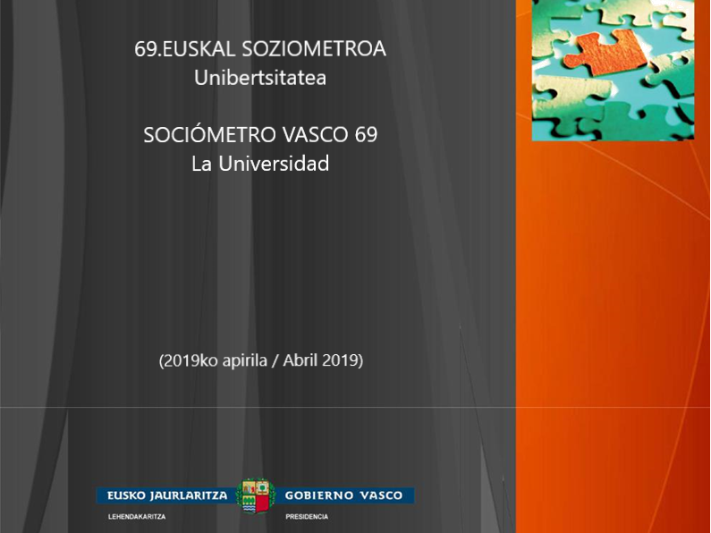 • Eusko Jaurlaritzak 69. Eusko Soziometroa – Unibertsitatea argitaratu du